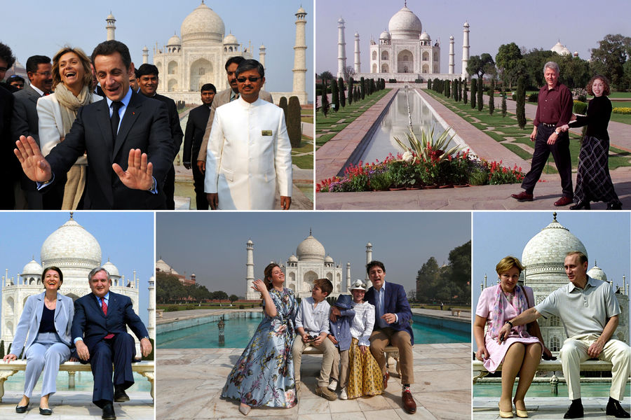 Le Taj Mahal, passage obligé des politiques(En images)