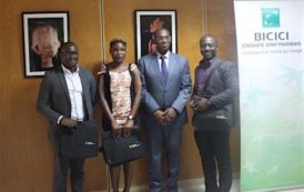 Côte d’Ivoire : le Directeur General de la BICICI reçoit le lauréat et les finalistes du concours « MA PUB ICI »
