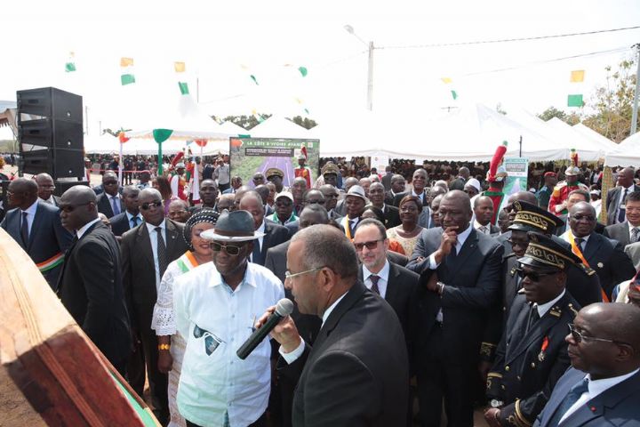 Cérémonie d`inauguration des travaux de bitumage de la route Boundiali – Tengrela – Frontière Mali, par le Président Alassane OUATTARA