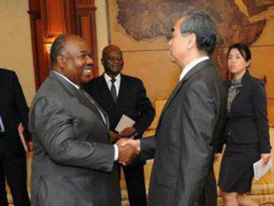 Ali Bongo and Wang Yi review China-Gabon relations