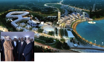 Côte d’Ivoire-Projet Baie de Cocody: Le “Paradis d’Abidjan” livré en 2020, Mohammed VI sur le chantier