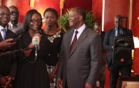 Le Président de la République, Alassane OUATTARA reçoit les 50 meilleurs eleves