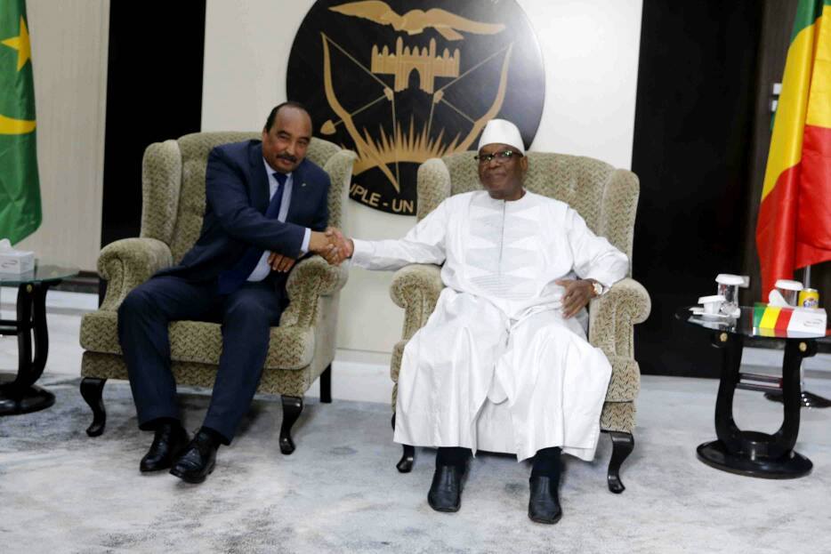 Chef de l’Etat S.E.M Ibrahim Boubacar KEÏTA, et son homologue  S.E.M Mohamed Ould ABDEL AZIZ en images