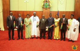 President Akufo-Addo Swears-In 8 New Envoys in pictures