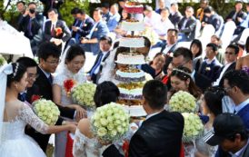 Mariage de groupe chinois  à Addis-Abeba, capitale de l’Ethiopie en images