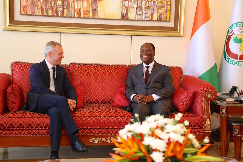 Côte d’Ivoire : Alassane OUATTARA a eu un entretien avec le Président de l’Assemblée Nationale française, François de RUGY en images