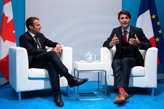 G20: Macron et Trudeau sur la même ligne face à Washington