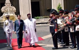 Visite de travail et d’amitié en Italie, le Président  Issoufou Mahamadou reçu au Palais Chici [Photos]