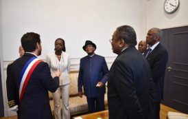 Ibrahim Boubacar Keita et son homologue français SEM Emmanuel Macron inaugure le Monument aux héros de l’Armée noire