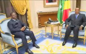 Côte d’Ivoire : SORO  GUILLAUME Président de l’assemblée nationale  reçu en audience ce lundi par le Président Denis Sassou N’Guesso  “Palais du Peuple [Photos]