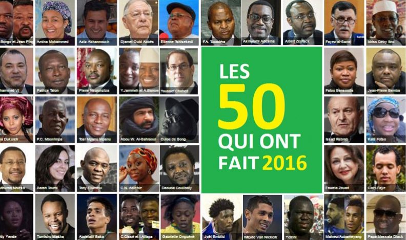 Les 50 personnalités africaines qui ont fait 2016