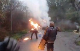 Notre-Dame-des-Landes : un zadiste lance un cocktail Molotov sur un gendarme… et prend feu (VIDEO)