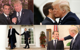 Donald Trump et Emmanuel Macron, une amitié (très) tactile