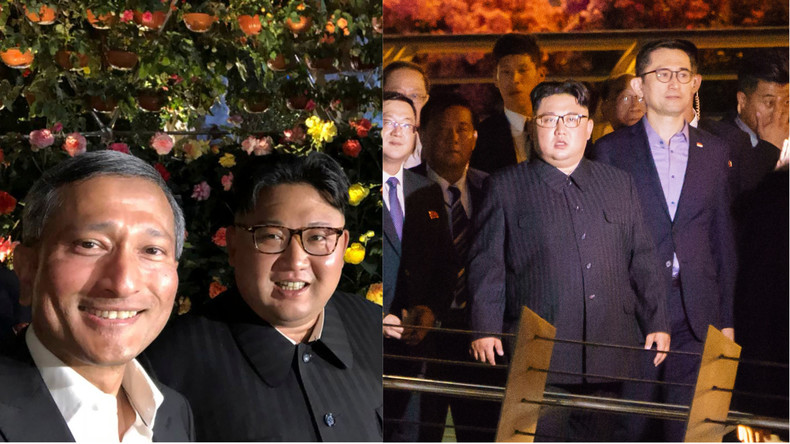 Sous haute escorte, Kim Jong-un s’offre une virée nocturne et un selfie à Singapour (IMAGES)