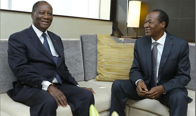 Côte d’Ivoire: Alassane Ouattara s’est entretenu avec Blaise Compaoré sur le cas Soro selon La lettre du continent