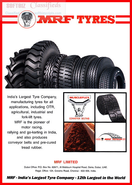 MRF TYRES  Dubai, United Arab Emirates