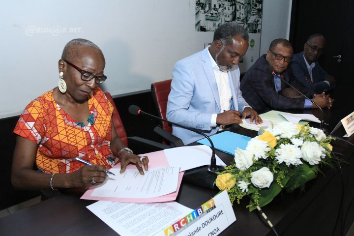 Côte d’Ivoire : Pour l’organisation d’ARCHIBAT, le CNOA et Axes Marketing formalisent leur collaboration