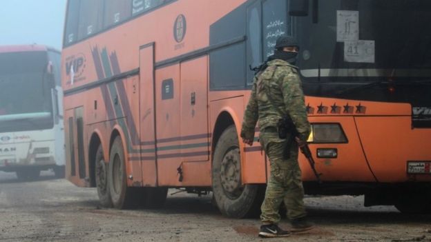 Morocco: A car bomb has exploded at a convoy of buses carrying Syrian evacuees in Rashidin, near Aleppo, killing at least 16 people.