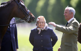 Elizabeth au Windsor Horse Show, un festival de fichus