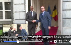 VIDEO : Le Premier Ministre Charles Michel de Belgique accueille le Président Kagame au dîner à sa résidence