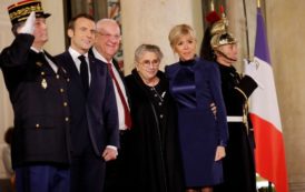 Emmanuel et Brigitte Macron dînent à l’Elysée avec le président israélien et son épouse [Photos]