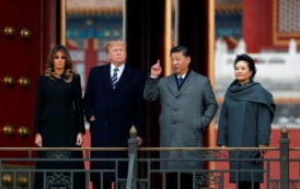 Les premiers pas de Melania et Donald Trump en Chine en images