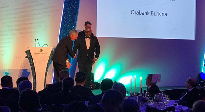 La filiale Orabank au Burkina Faso distinguée à la cérémonie des Banker Awards à Londres