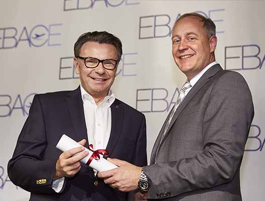 FAI accepts Gold Award for Safety from EBAA on 40th anniversary