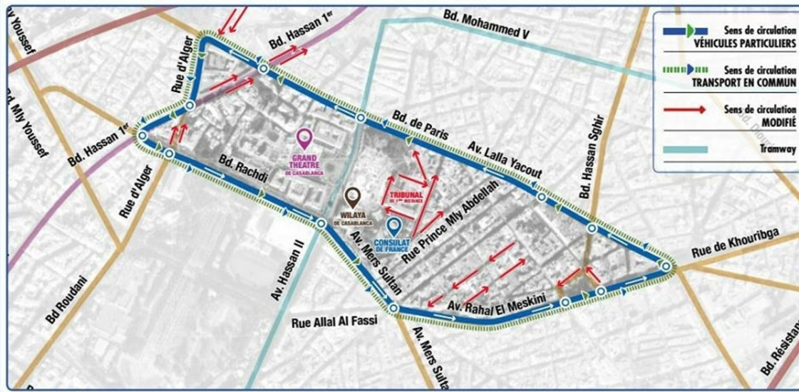 CASABLANCA : LE NOUVEAU PLAN DE CIRCULATION APPLIQUÉ