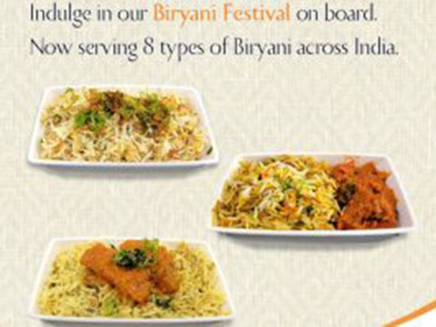 Jet Airways propose huit variétés de Biryani