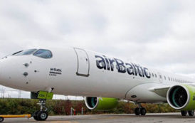 Un Bombardier CS300 présenté au salon du Bourget en juin 2017