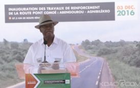 Côte d’Ivoire: Depuis Agnibilékro, Ouattara annonce qu’il a investi plus de 2000 milliards de FCFA dans le réseau routier de 2011 à 2016