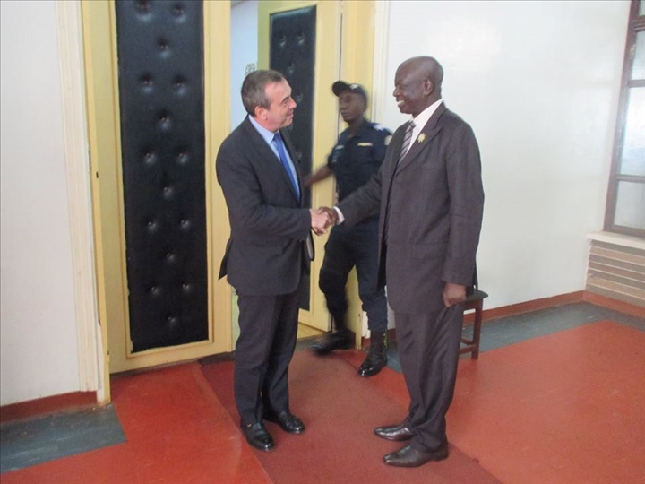 Centrafrique : Audience du président de l’Assemblée Nationale avec l’ambassadeur Eric Gerard, haut représentant de la France