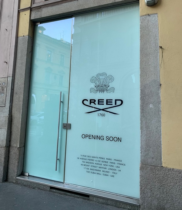 Creed ouvre ses portes dans la Via della Spiga à Milan