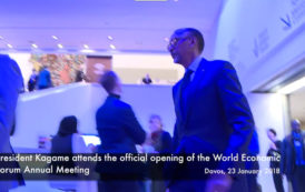 Le Président Kagamé à l’ouverture annuel du Forum de l’économie mondial