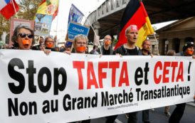 Mobilisation en France contre l’accord de libre-échange CETA avec le Canada