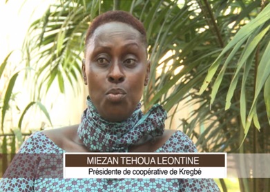 léontine Miezan co-présidente de la société coopérative Amanmouo du Moronou