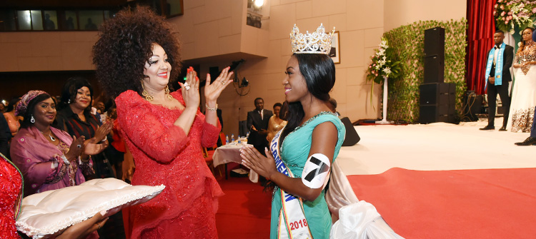 Madame Chantal Biya illumine le concours national Miss Cameroun 2018 en images