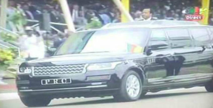 20 Mai 2018: Paul Biya présente sa nouvelle voiture, une Range Rover Sentinel version blindée