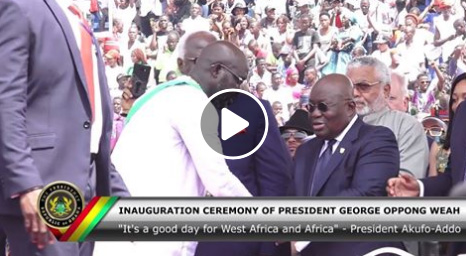 Video: President Akufo-Addo attends inauguration ceremony of President George Oppong Weah